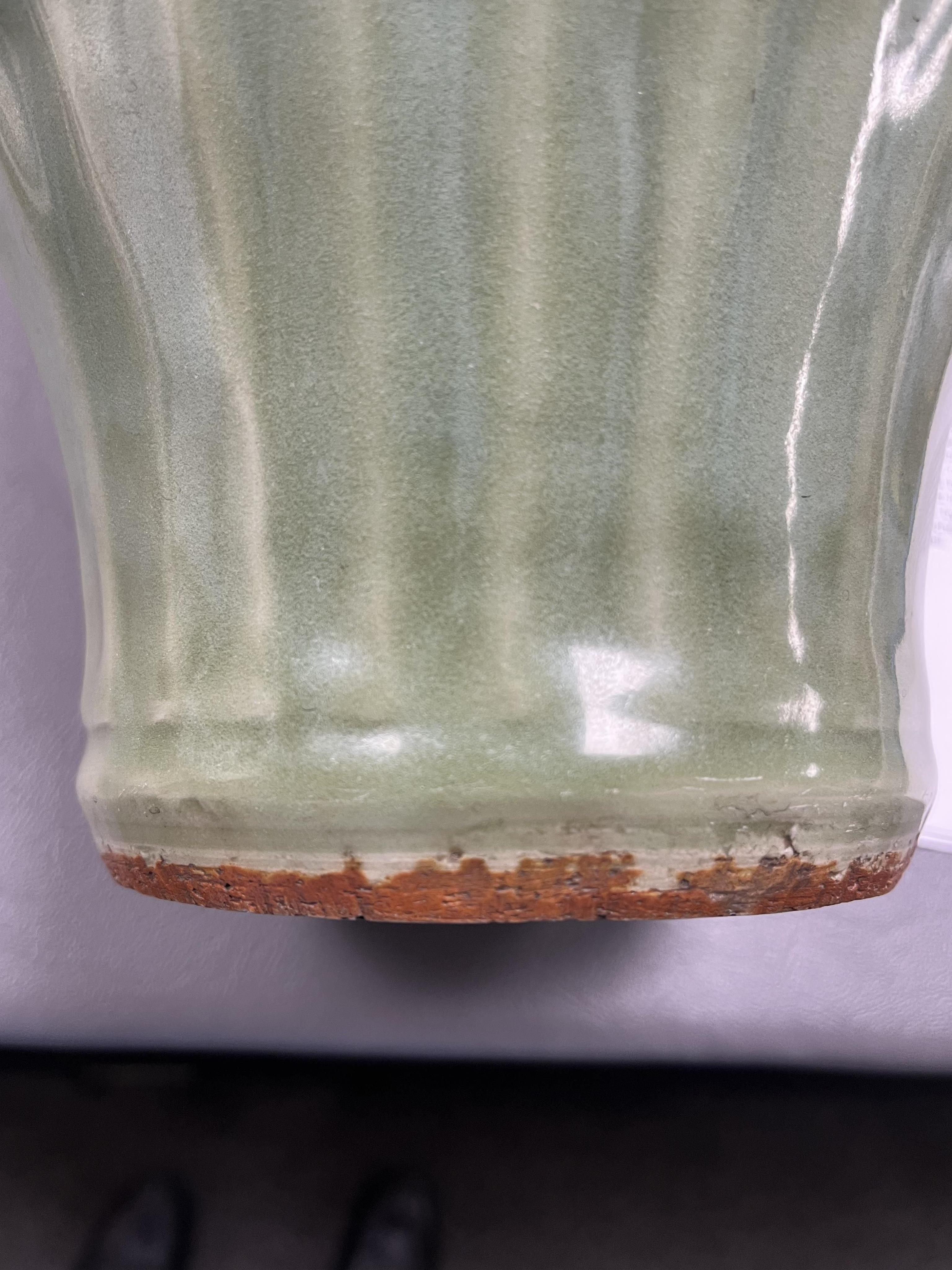 A Chinese Longquan style celadon vase